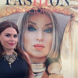 Stylist Ali Levine, wearing N&B.