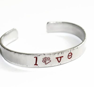 Love with paw print Bracelet