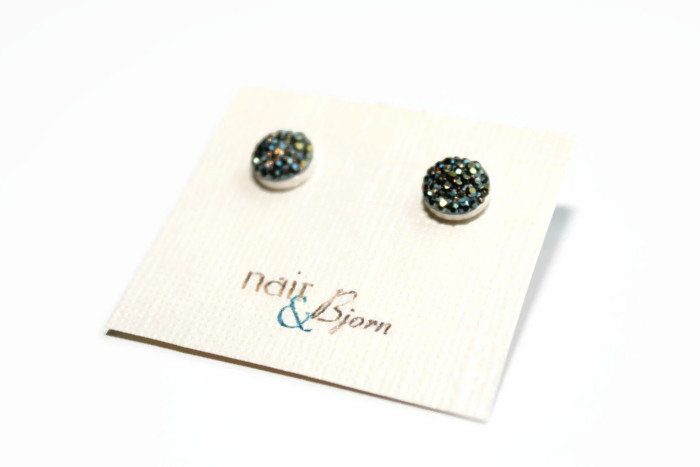 Iridescent Sparkle Pavé Mini Earrings Iridescent Sparkle Pavé Mini Earrings