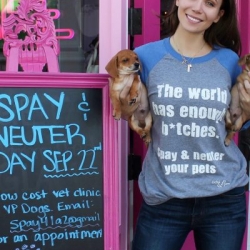 Former Miss Nebraska 2016 and VP of Operations for Vanderpump Dogs, Sarah Hollins wearing our This World Tee