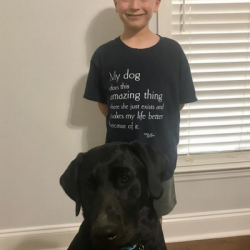 Roman McConn, co-founder of Project Freedom Ride wearing our My Dog Tee. Roman has been seen on The Ellen Show and Dodos Heroes on Animal Planet.